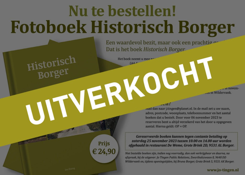 Advertentie Historisch Borger uitverkocht